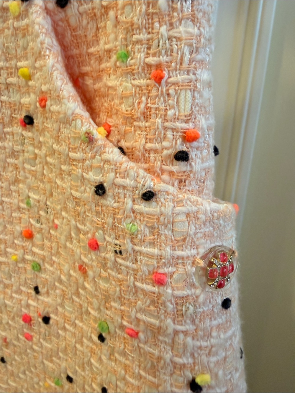 CHANEL Tweed Shift Dress with Multicolor Speckle - Picture 2 of 5